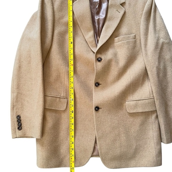 Jos A Bank Tan Mens 43L Blazer 100% Camel Hair Suit Jacket Sport Coat - Picture 2 of 7
